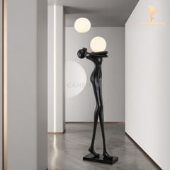 Tượng Đèn Trang Trí - Cô Gái Ôm Đèn