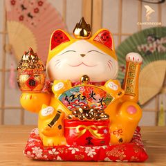 Mèo Thần Tài Vẫy Tay - Chiêu Tài Vượng Lộc (30cm)