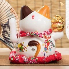 Mèo Thần Tài Vẫy Tay - Kim Tiền Phát Tài (25cm)