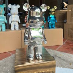 Tượng Mô Hình Gấu Bearbrick Mạ Điện 50cm