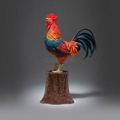 Tượng Gà Trống Gáy Bằng Đồng