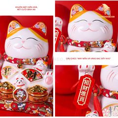Mèo Thần Tài Vẫy Tay - Tài Lộc May Mắn(27cm)