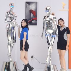 Tượng Đèn Mô Hình Trang Trí Hiện Đại - Cô Gái Robot 2
