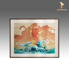Tranh Đồng Điêu Khắc Cá Chép Nhảy