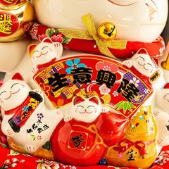 Mèo Thần Tài Vẫy Tay - Tấn Tài Tấn Lộc (25cm)