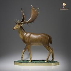 Tượng Nai Sừng Tấm Bằng Đồng Cao Cấp
