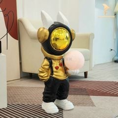 Tượng Đèn Mô Hình Trang Trí Thỏ Phi Hành Gia