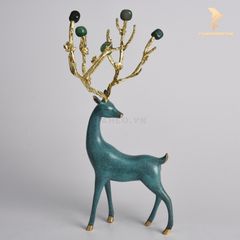 Trang Trí Để Bàn - Tượng Hươu Xanh Trường Thọ
