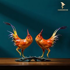 Tượng Gà Trống May Mắn Bằng Đồng - Cao Cấp