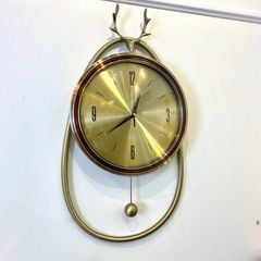 Đồng Hồ Trang Trí Treo Tường Hươu Quả Lắc