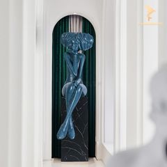 Tượng Mô Hình Trang Trí - Cô Gái Tóc Xù