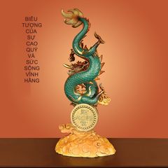 Tượng Rồng Phong Thuỷ Tài Lộc Bằng Đồng