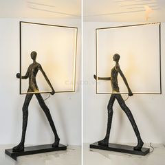 Tượng Đèn Trang Trí - Người Giữ Đèn Vuông