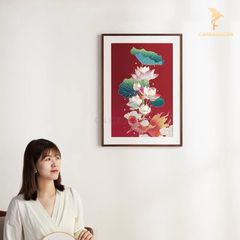Tranh Đồng Sen Cá - Liên Niên Hữu Dư