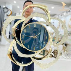 Đồng Hồ Trang Trí Treo Tường Hoa Hồng Cao Cấp