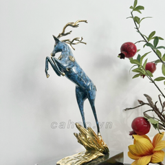 Tượng Đồng Phong Thuỷ Hươu Trường Thọ