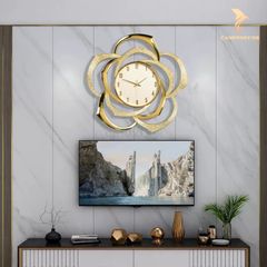 Đồng Hồ Trang Trí Treo Tường Hoa Hồng Cao Cấp