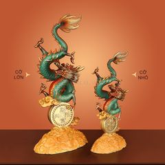 Tượng Rồng Phong Thuỷ Tài Lộc Bằng Đồng