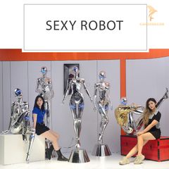 Tượng Mô Hình Trang Trí - Cô Gái Robot 2