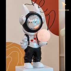 Tượng Đèn Mô Hình Trang Trí Thỏ Phi Hành Gia