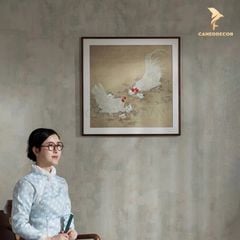 Tranh Đồng Đàn Gà Sum Vầy - Hạnh Phúc Gia Đình