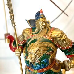 Tượng Quan Công Cầm Đao Bằng Đồng - Uy Nghi Trấn Trạch