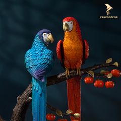 Đôi Vẹt Đậu Cây Hồng Bằng Đồng - Cao Cấp