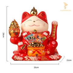 Mèo Thần Tài Vẫy Tay - Chiêu Tài Vượng Lộc (30cm)