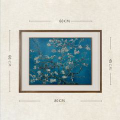 Tranh Đồng Hoa Hạnh Nhân Van Gogh - Xanh Lam Bích