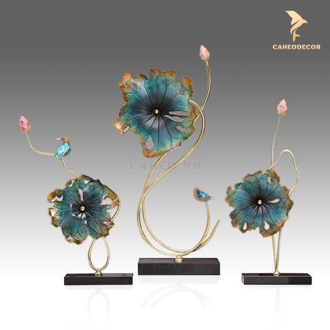 Trang Trí Để Bàn - Lá Sen Xanh