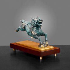 Tượng Kỳ Lân Xanh Bằng Đồng