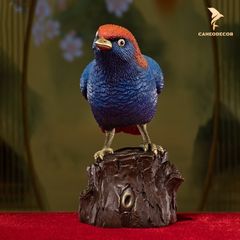 Tượng Chim Khướu Đuôi Đỏ Bằng Đồng - Trang Trí Để Bàn