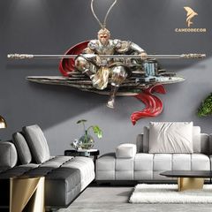 Tranh Phù Điêu 3D Tôn Ngộ Không Ngự Trị - Mỹ Hầu Vương