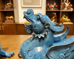 Tượng Đồng Tỳ Hưu Chiêu Tài Lộc Vượng Khí - Xanh Đại Dương