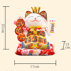 Mèo Thần Tài Vẫy Tay - Chiêu Lộc Chiêu Tài (21cm)