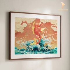 Tranh Đồng Điêu Khắc Cá Chép Nhảy