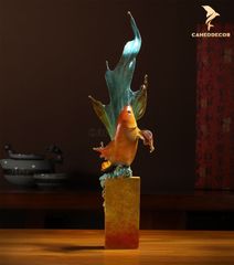 Tượng Đồng Cá Chép Tự Do - Cao Cấp