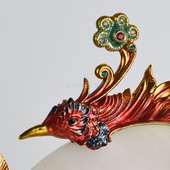 Trang Trí Để Bàn, Quà Tặng Cao Cấp Đồng Điếu Long - Phụng Sum Vầy