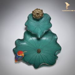 Đế Đốt Trầm Lá Sen Bằng Đồng Cao Cấp