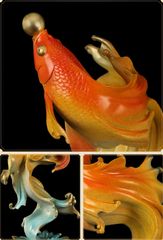 Tượng Cá Chép Ngậm Ngọc Bằng Đồng