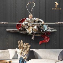 Tranh Phù Điêu 3D Tôn Ngộ Không Ngự Trị - Mỹ Hầu Vương