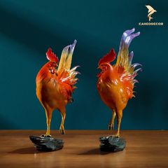 Tượng Gà Trống May Mắn Bằng Đồng - Cao Cấp