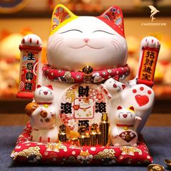 Mèo Thần Tài Vẫy Tay - Tài Lộc Thịnh Vượng (27cm)