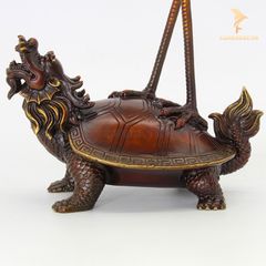 Tượng Hạc Đứng Lưng Rùa Bằng Đồng