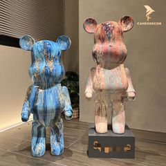 Tượng Mô Hình Gấu Bearbrick Trang Trí Sơn Vân 80cm