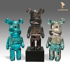 Tượng Mô Hình Gấu Bearbrick Mạ Điện 50cm