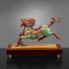 Tượng Kỳ Lân Xanh Bằng Đồng