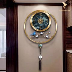 Đồng Hồ Treo Tường Bằng Đồng - Hỷ Thước Kim Trôi