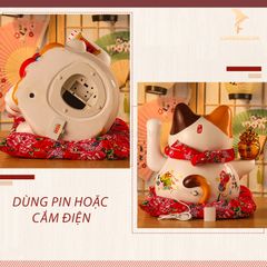 Mèo Thần Tài Vẫy Tay - Kim Tiền Phát Tài (25cm)