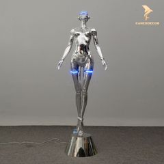 Mô Hình Tượng Đèn Trang Trí Hiện Đại - Cô Gái Robot